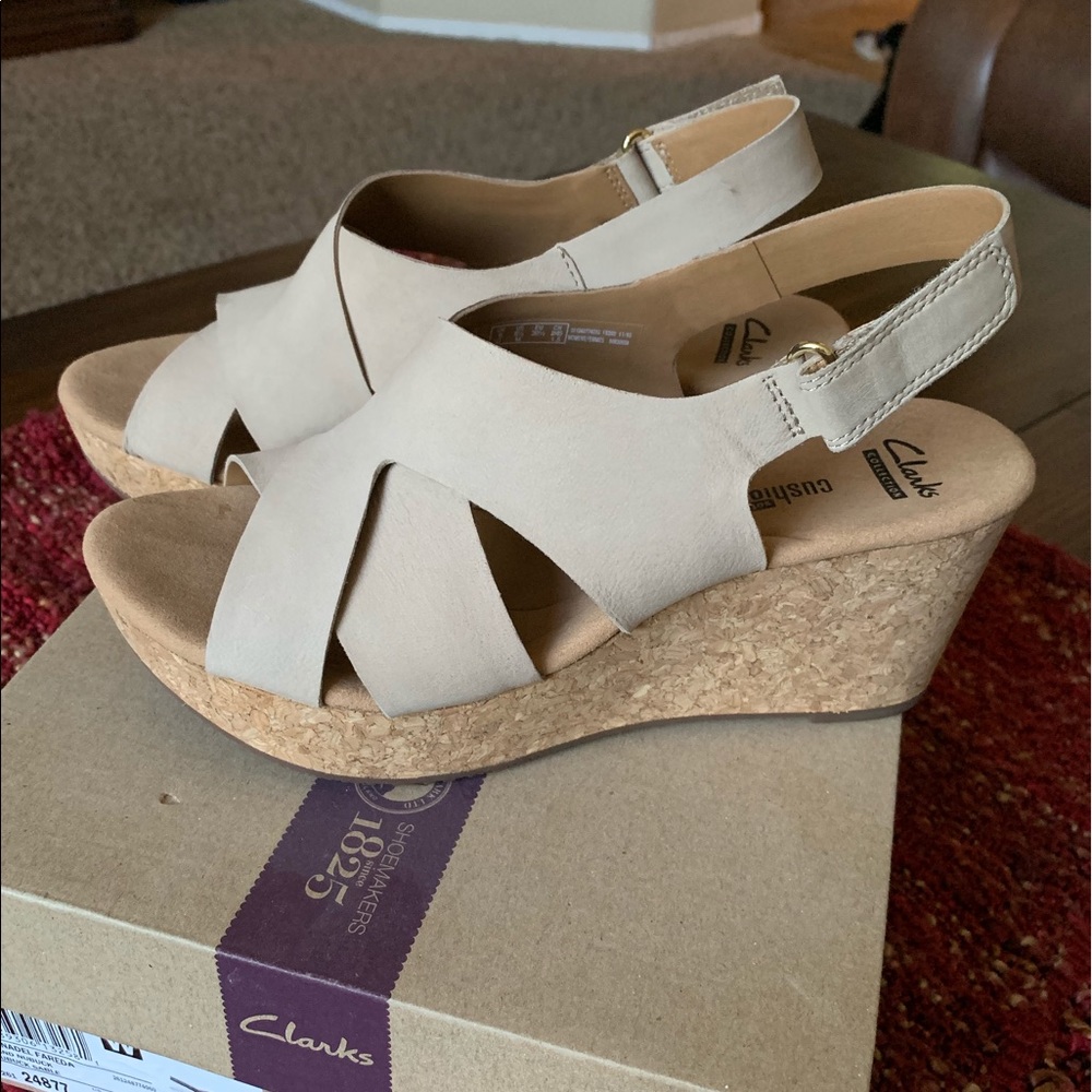 Clark’s Wedges - color = Sand Nubuck
